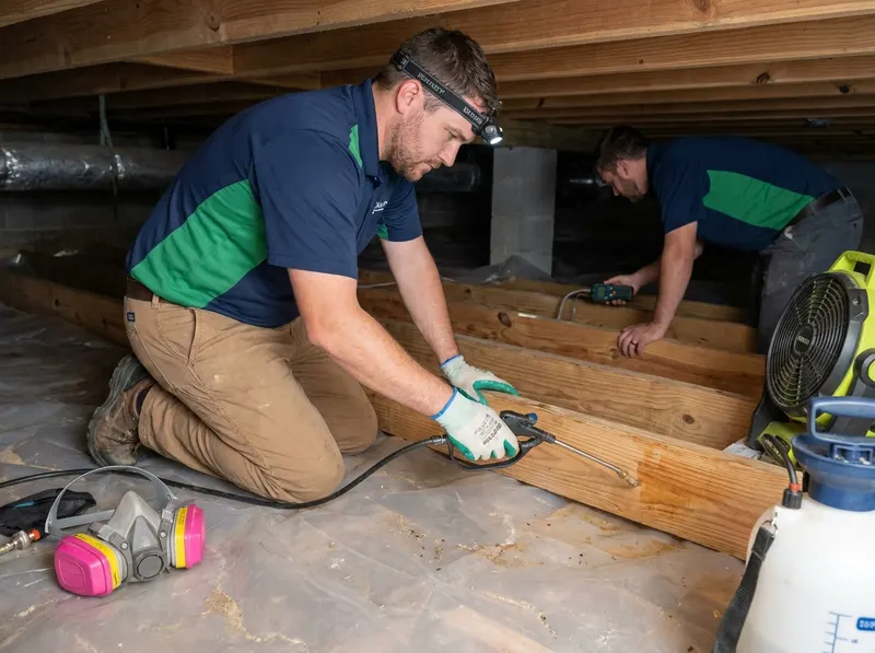 Crawl Space Moisture and Wood-Boring Pest Control in Rock, AR